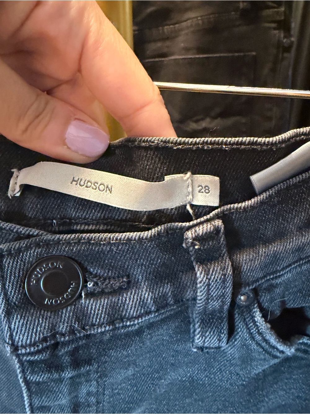 Hudson Jeans Women's Skinny Jeans in Black Wash
